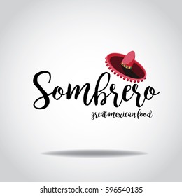 Sombrero icon design for Mexican restaurant or other business. EPS 10 Vector.