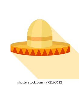 Sombrero icon. Flat illustration of sombrero vector icon for web