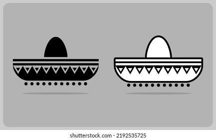 sombrero icon. Mexican hat flat vector icon for apps and websites in Vector illustration