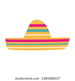 Sombrero icon vector. Headdress illustration sign. Mexico symbol or logo.