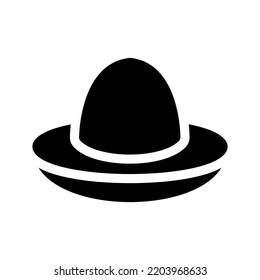 Sombrero Icon Vector Symbol Design Illustration