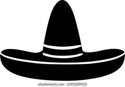 Sombrero icon vector symbol design illustration