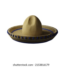 Sombrero isolated on white background. 3d illustration
