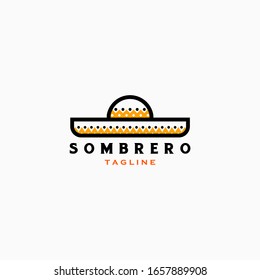 sombrero logo design inspiration . mexico hat logo design inspiration . sombrero icon design template