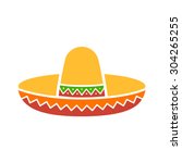 Sombrero / Mexican hat colorful flat vector icon for apps and websites