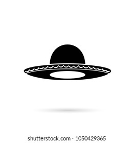 Sombrero Mexican hat colorful flat icon