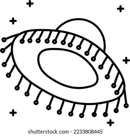 Sombrero mexican hat hand drawn icon vector design