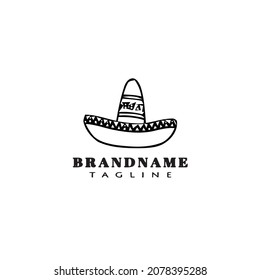 sombrero or mexican hat logo cartoon icon design template modern isolated vector illustration