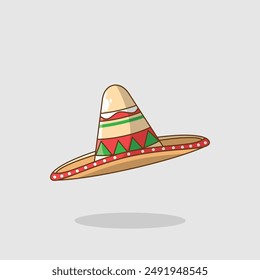 SOMBRERO MEXICAN HAT SIMPLE VECTOR ILLUSTRATION