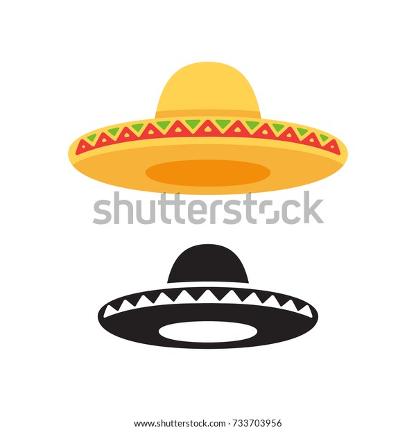 Sombrero Mexikanischer Hut Vektorsymbol Oder Logo Stock Vektorgrafik Lizenzfrei