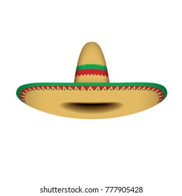 Sombrero - Mexican hat - vector illustration isolated on white