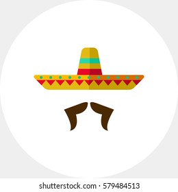 Sombrero and mustache icon