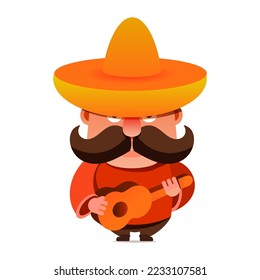 sombrero and mustache mexican food taco logo icon vector illustration