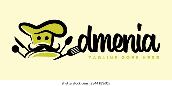 sombrero and mustache mexican food taco logo vector illustration