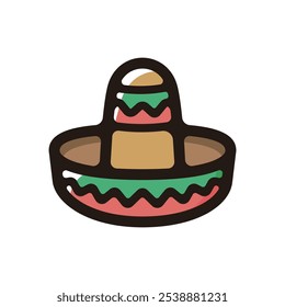 Sombrero ícone de contorno para design gráfico, aplicativos e sites