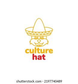sombrero with rabbit logo design