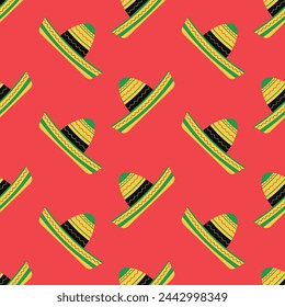 Sombrero seamless pattern cinco de mayo 