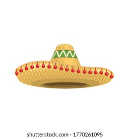 Sombrero vector icon.Cartoon vector icon isolated on white background sombrero.