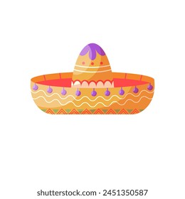 Sombrero vector illustration on white background. Vector illustration