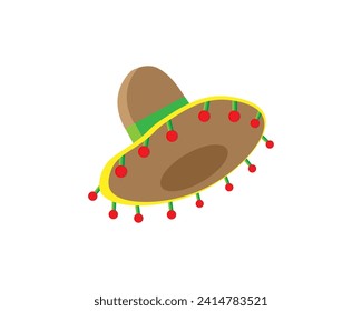 Sombrero vector isolated icon. Mexican traditional hat and Mexico culture symbol