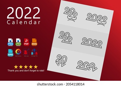 Algunos modelos vectoriales de 2022 de año nuevo.