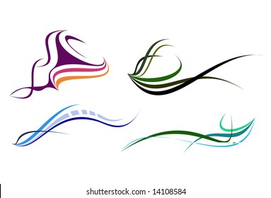 Some abstract elegance shapes, hand drawing and vectorising after.  Included EPS8, AI8, JPG, Flash 8 and Flash MX2004 sources.