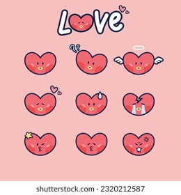 Some adorable love doodle icons