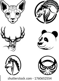 some animal head pictures for graphic purposes