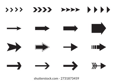 some arrow icon pack vector symbol