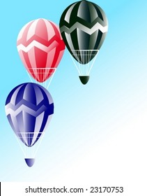 Some balloons on a blue background