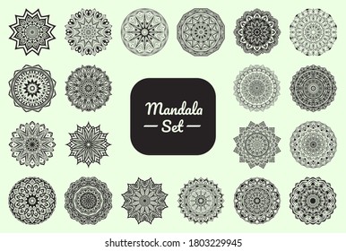 Some beautiful  mandala designs made with vector illustration.