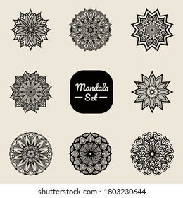 Some beautiful  mandala designs made with vector illustration.