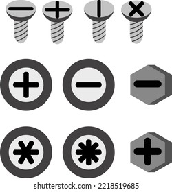 some bolts, vector  icon set