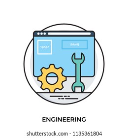 
Some building tools and gear on a computer screen depicting engineering 
