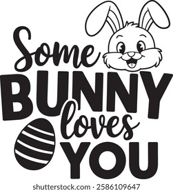 some bunny love teaching typography t-shirt design