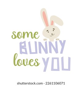 Algunos conejitos te aman la ilustración del vector de Pascua
