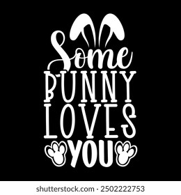 Some bunny loves you vector design