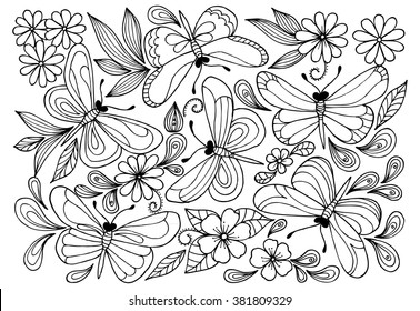Some butterflies for coloring