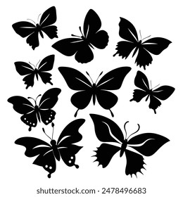 some butterfly silhouette vector illustration