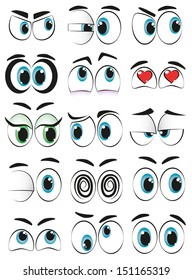 Some cartoon eyes expressing different moods.