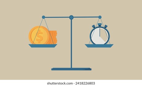 Some coins and a stopwatch are placed on the scale.