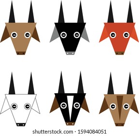 some cute boat head illustrations 