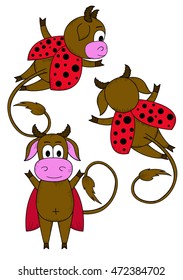 some cute cows fly like birds