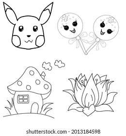 Some cute drawings  like house ,flower etc