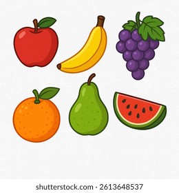 some cute and fresh looking fruit elements
