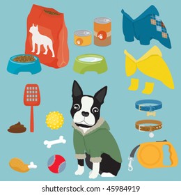 Some cute stuff for a puppy of Boston Terrier (male)