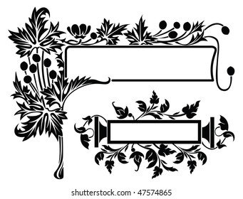 Some decorative design flower elements for registration
