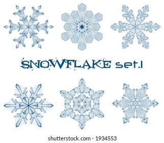 some designs of winter snowflakes