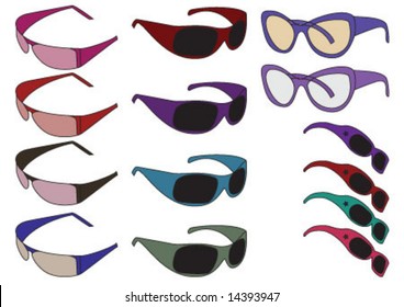 Some different color sun glasses