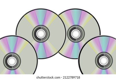 Einige Scheiben auf weißem Hintergrund. Technologie, Vektorgrafik-Illustration